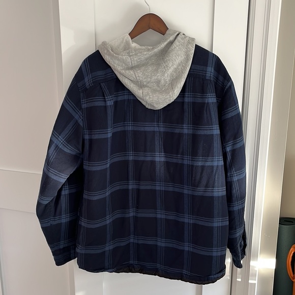 Wrangler Authentics Blue/Black Plaid Quilted Jacket Size XL - Picture 2 of 5